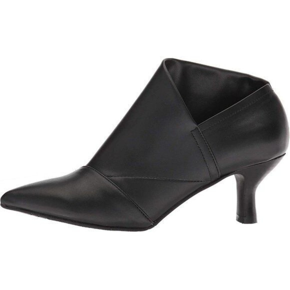 NEW Adrianna Papell Women's Sz 6.5 Hayes Black Stretch Leather Bootie Heels